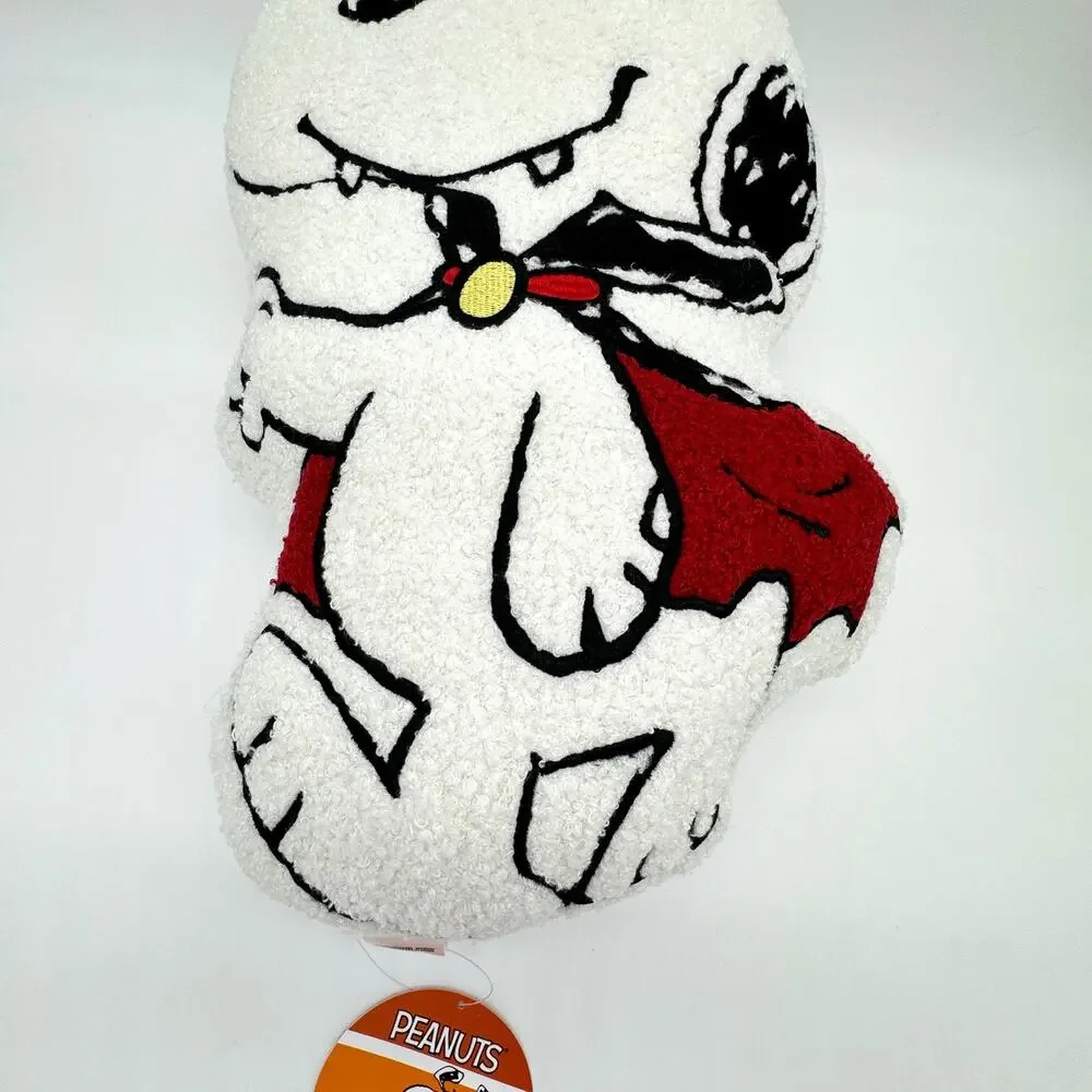 Peanuts Snoopy Shaped Sherpa Pillow Halloween Vampire Cape Dracula Costume NEW